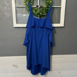 Susana Monaco blue tiered cap style dress women's 4